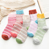 5 Pairs Women Winter Socks Vintage Patchwork Rabbit Wool Cotton Socks-Socks & Tights-Arimonz-Repeating Pattern-Arimonz