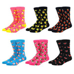 6 pairs Socks Casual Personality Design Streetwear Socks for Women-Socks & Tights-Arimonz-10-Arimonz