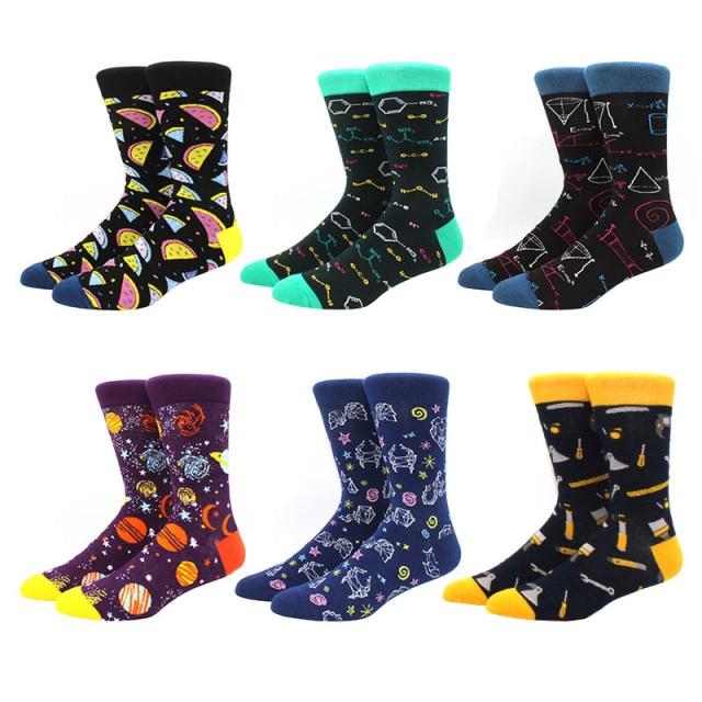6 pairs Socks Casual Personality Design Streetwear Socks for Women-Socks & Tights-Arimonz-2-Arimonz