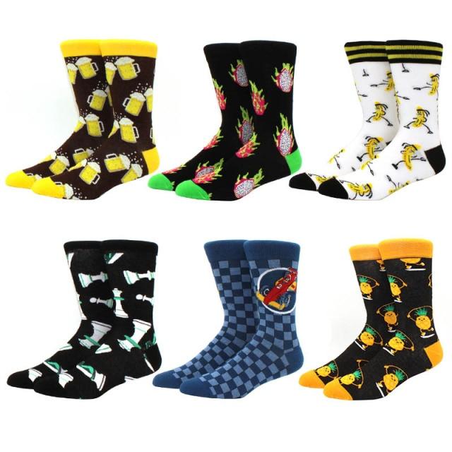 6 pairs Socks Casual Personality Design Streetwear Socks for Women-Socks & Tights-Arimonz-20-Arimonz