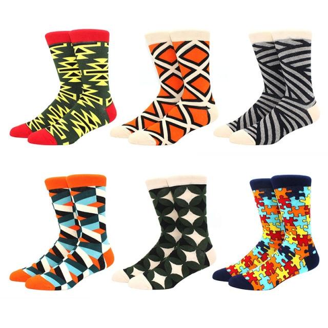 6 pairs Socks Casual Personality Design Streetwear Socks for Women-Socks & Tights-Arimonz-21-Arimonz