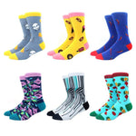 6 pairs Socks Casual Personality Design Streetwear Socks for Women-Socks & Tights-Arimonz-24-Arimonz