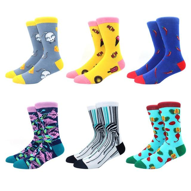 6 pairs Socks Casual Personality Design Streetwear Socks for Women-Socks & Tights-Arimonz-24-Arimonz