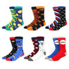 6 pairs Socks Casual Personality Design Streetwear Socks for Women-Socks & Tights-Arimonz-Arimonz
