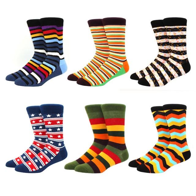 6 pairs Socks Casual Personality Design Streetwear Socks for Women-Socks & Tights-Arimonz-30-Arimonz