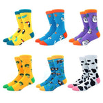 6 pairs Socks Casual Personality Design Streetwear Socks for Women-Socks & Tights-Arimonz-31-Arimonz