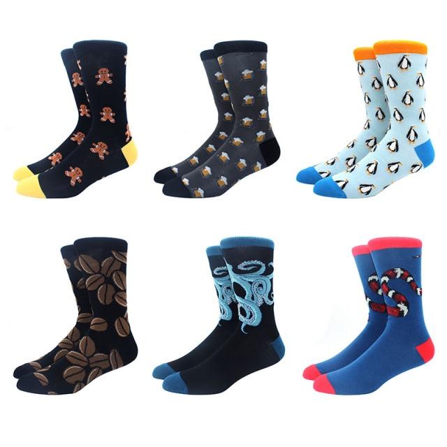 6 pairs Socks Casual Personality Design Streetwear Socks for Women-Socks & Tights-Arimonz-32-Arimonz