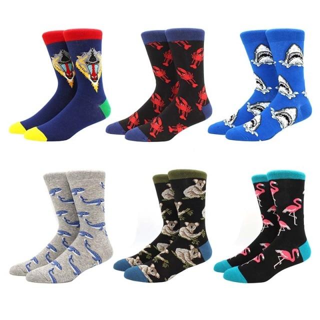 6 pairs Socks Casual Personality Design Streetwear Socks for Women-Socks & Tights-Arimonz-39-Arimonz