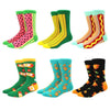 6 pairs Socks Casual Personality Design Streetwear Socks for Women-Socks & Tights-Arimonz-Arimonz