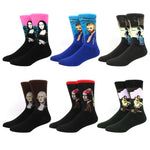 6 pairs Socks Casual Personality Design Streetwear Socks for Women-Socks & Tights-Arimonz-44-Arimonz