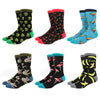 6 pairs Socks Casual Personality Design Streetwear Socks for Women-Socks & Tights-Arimonz-Arimonz