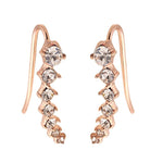7 Crystal Ear Cuffs Hoop Climber Stud Earrings Star Ear Stud Pin-Earrings-Arimonz-Gold-Arimonz