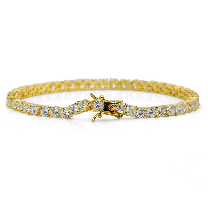 Brass Tennis Bracelet Row Cubic Zirconia Bracelet for Women