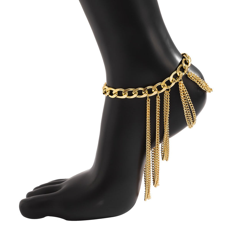 Multilayer Chain Tassel Anklets For Women Leg Ankle Anklet Jewelry