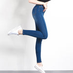 Denim Women's Jeans High Waist Stretchable Skinny Pants Trousers