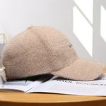 Windproof Cashmere Baseball Caps Trendy Velvet Winter Hats For Women