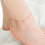 Fashion Bohemian Anklet For Women Gold Leg Chain Big Rhinestone Anklet