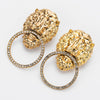 Fashionable and Changeable Antique Gold Lion Pattern Dangle Earrings