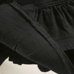 Women Denim Mini Skirt Jeans High Waist Ruffles Pleated Short Skirt