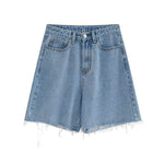 Cotton Denim Shorts Jeans Half Length Short High Waist Biker Shorts