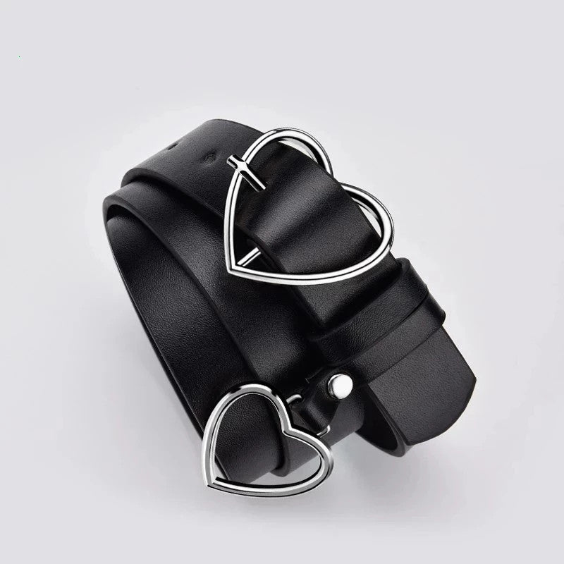 Genuine Leather Ladies High Quality Alloy Love Pin Buckle Retro Belt