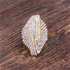 Iced Out Bling Big Oval Ring Female Rings For Women Party
