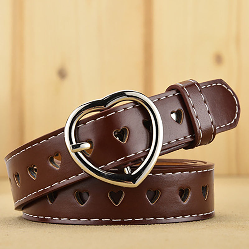 Love Hollow Belt Heart-shaped Ladies Belt Heart-shaped Jeans Belt