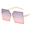 Retro Square Sunglasses Women Travel Big Frame Sun Glasses