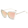 Metal Retro Oversized Sunglasses Women Cat Eye Sun Glasses
