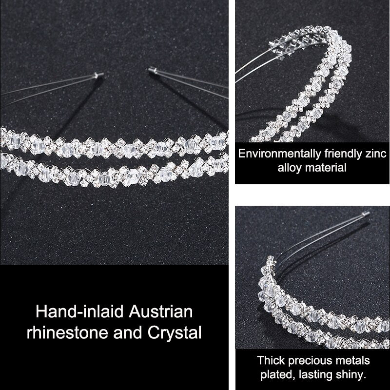Crystal Rhinestones Hairbands Tiaras Beads Crowns Hair Accessories