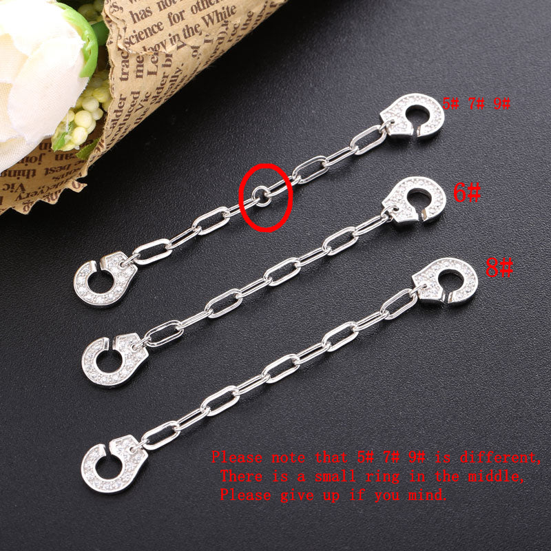 Sterling Silver Handcuff Ring White Paper Clip Chain Menottes Ring