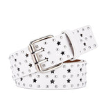 Women Star Belts for Leather Retro Style Decorative Pin Buckle Jeans