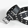 Star Eye Rivet Belt Goth Style Double Pin Buckle Waistband