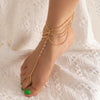 Beach Barefoot Sandal Jewelry Elegant Chain Link Anklet Bracelet