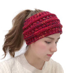 Women Knitted Warm Headwear Casual Head Wrap Wide Hair Accessories