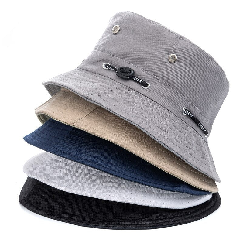 Plain Design Summer Fishing Sun Hat For Women Outdoor Bucket Cap