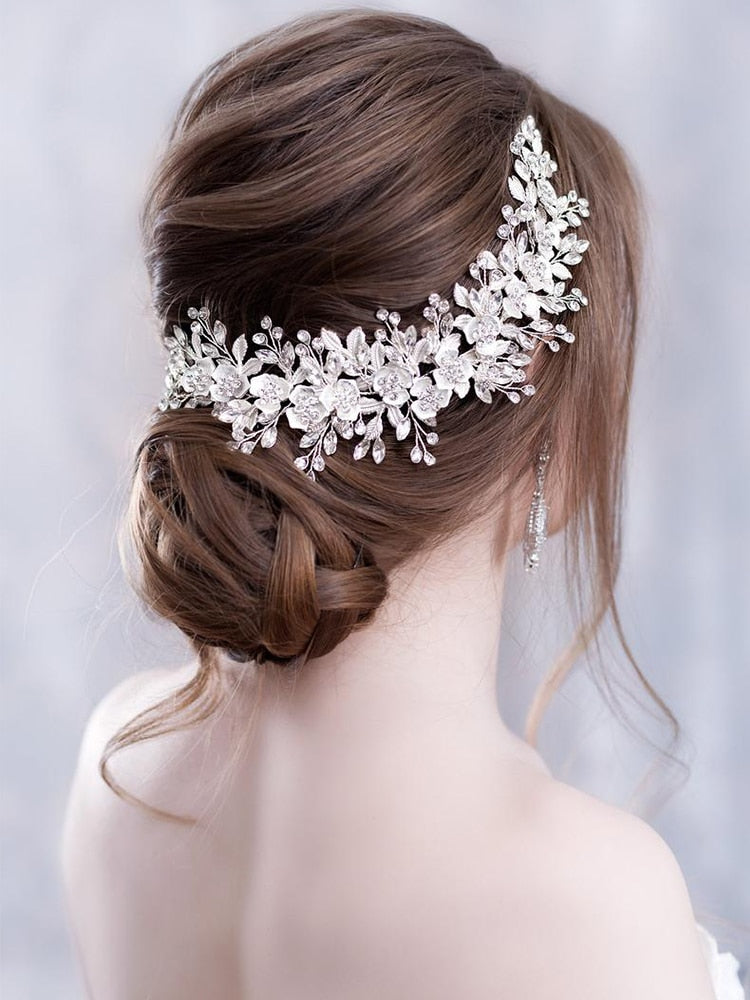Bridal Flower Headband Prom Tiara Wedding Hair Accessories Headdress