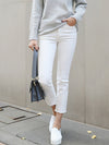 Solid Color Jeans Women Straight Leg Fashion Cozy Soft Denim Pants