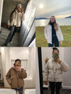 Womens Puffer Jacket Fashion Loose Patchwork Parka Solid Warm Outwear