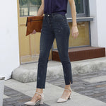 Women Jeans Trend Stretch Tight Elastic Skinny Slim Casual Pants