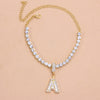 A-Z Initial Baguette Letter Anklet Stainless Steel for Women-Anklets-Arimonz-Arimonz