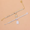 A-Z Initial Baguette Letter Anklet Stainless Steel for Women-Anklets-Arimonz-Arimonz
