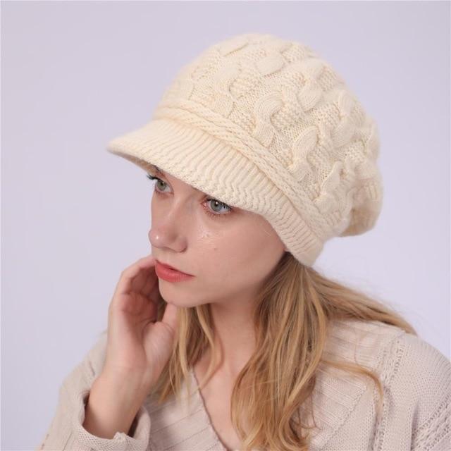Alexandra Knitted Beanie-Hats-Arimonz-Beige-Arimonz
