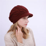 Alexandra Knitted Beanie-Hats-Arimonz-dark red-Arimonz