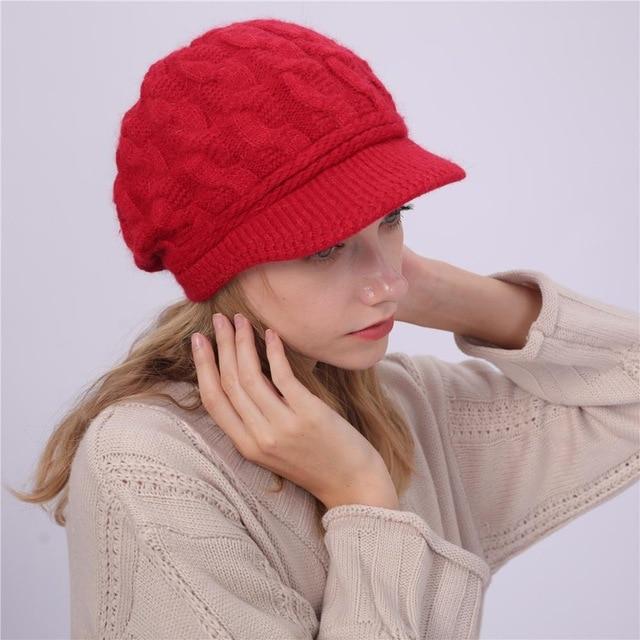 Alexandra Knitted Beanie-Hats-Arimonz-Red-Arimonz