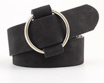 Amara Needle-Free Round Buckle Belt-Belts-Arimonz-Black-Arimonz