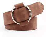 Amara Needle-Free Round Buckle Belt-Belts-Arimonz-Brown-Arimonz