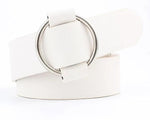 Amara Needle-Free Round Buckle Belt-Belts-Arimonz-White-Arimonz
