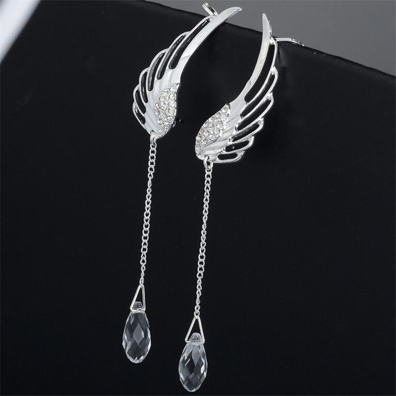 Angel Wing Drop Earrings Drop Dangle Ear Stud For Women-Earrings-Arimonz-Arimonz