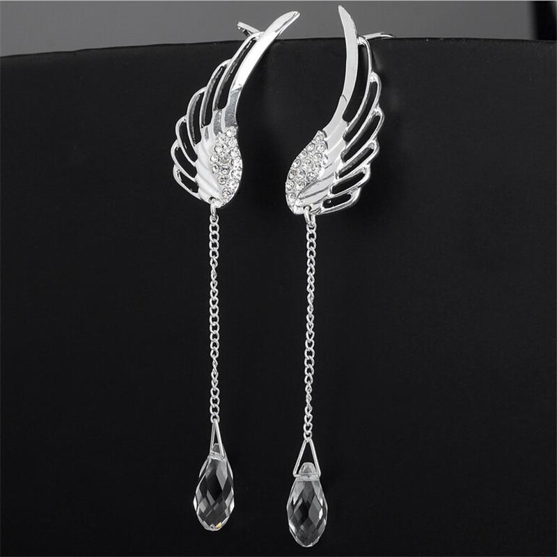 Angel Wing Drop Earrings Drop Dangle Ear Stud For Women-Earrings-Arimonz-Arimonz